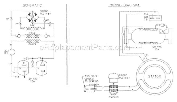 Page D Diagram and Parts List for 5500-0  Briggs and Stratton Generator